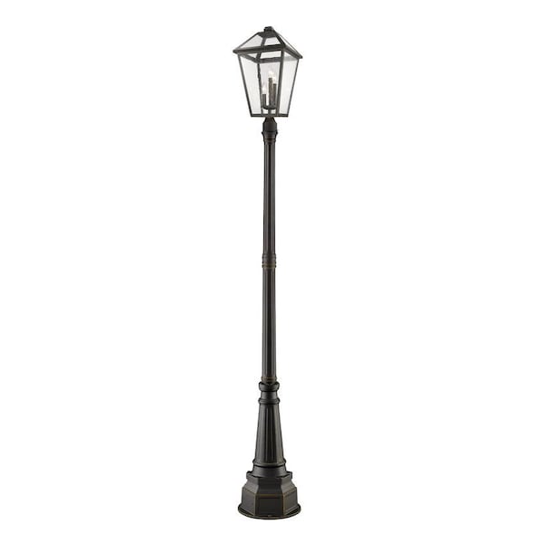 Z-Lite Talbot 3 Light Outdoor Post Mounted Fixture, Oil Rubbed Bronze And Seedy 579PHXLR-564P-ORB - main